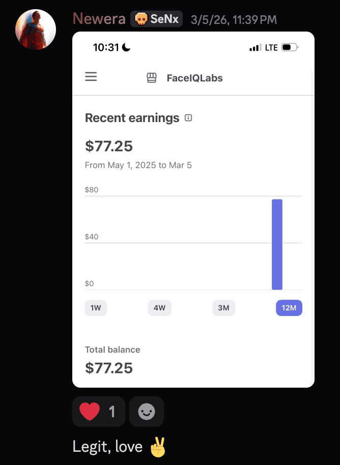 Creator payment proof